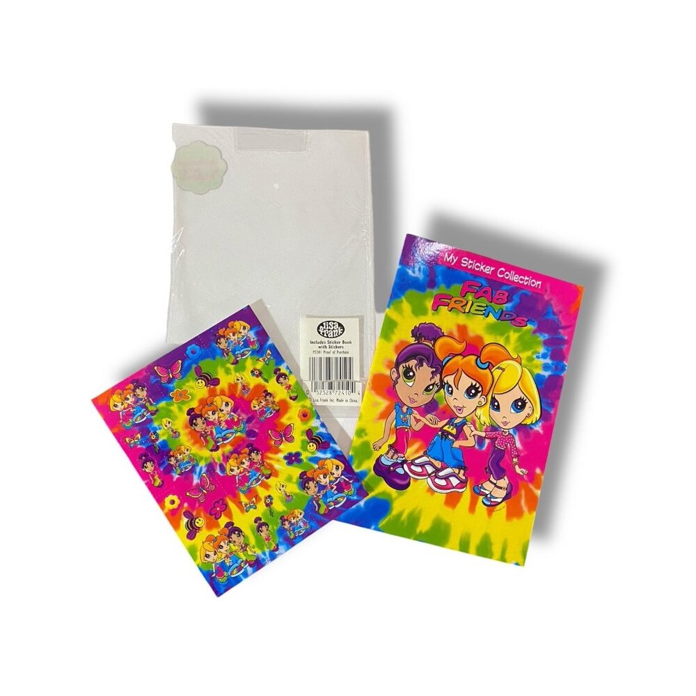 Vintage Y2K Lisa Frank Fab Friends Sticker Book w Stickers 90s